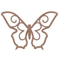 Agitateur papillon en bois avec acétate 11 x 7,5 cm - Artis decor