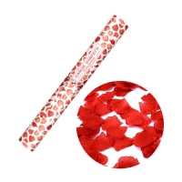 Canon à confettis en papier rouge de 40 cm