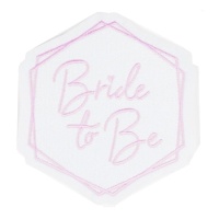 Bride To Be patch blanc et rose thermocollant