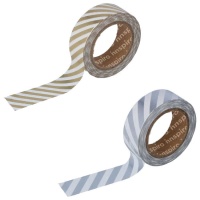 Washi tape bandes métalliques 10 m - 1 pc.