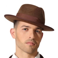 Chapeau fedora marron