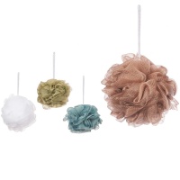 Éponge de bain Pompom dans des couleurs chaudes - 1 pc.