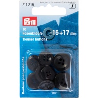 Boutons de pantalon de 1,5 et 1,7 cm - Prym - 10 pcs.