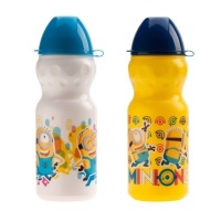 Bouteille plastique Minions 350 ml avec bonbons - Dekora - 1 unité