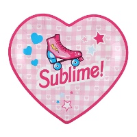 Assiettes Barbie girly de 22,5 x 20 cm - 10 unités