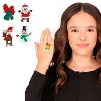 Anneau avec lumière de Noël de 3,5 cm - 1 unité
