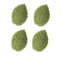 Figurines en feuilles de sucre vert olive 3,7 cm - Dekora - 200 unités