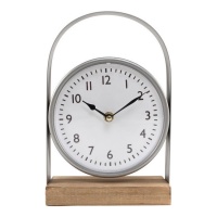 Horloge de table avec socle en bois - DCasa