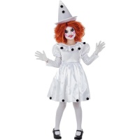 Costume d'arlequin pour filles noir et blanc