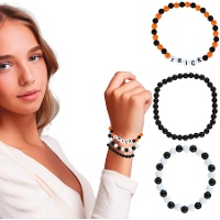 Bracelets d'Halloween à perles - 3 unités
