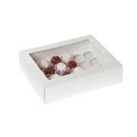 Boîte pour 24 mini cupcakes blancs 33,9 x 25,4 x 9,6 cm - Maison de Marie - 2 unités