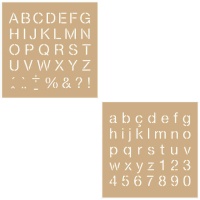 Pochoirs alphabet lettres majuscules et minuscules 20 x 20 cm - Artemio - 2 unités