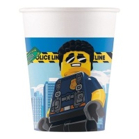 Lego Police Gobelets en carton compostables 200 ml - 8 pièces.