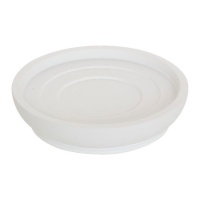 Porte-savon blanc uni de 11,3 cm