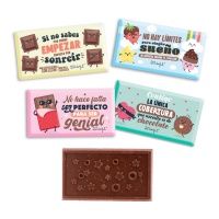 Mr wonderful tablettes de chocolat de 20 gr - Dekora - 4 unités