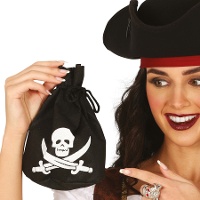 Sac à pièces de monnaie pirate, 19x19 cm