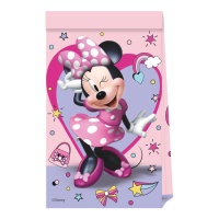 Sacs en papier roses Minnie et Daisy - 4 pcs.