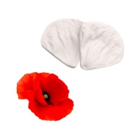 Moule à textures en silicone pour pétales de coquelicot 4,5 x 5 cm - Sweetkolor