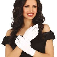 Gants courts blancs pour adultes