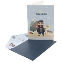 Carte de voeux de Noël avec Olentzero - 1 unité