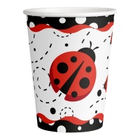 Gobelets coccinelle 250 ml - 8 pcs.