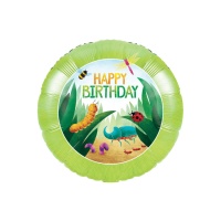 Ballon rond Happy Birthday Insect 45 cm - Creative Converting