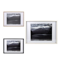 Cadre photo lac noir et blanc pour photos 40 x 50 cm - DCasa