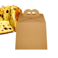 Boîte à panettone kraft 17,5 x 17,5 x 16 cm - Pastkolor - 1 pc.