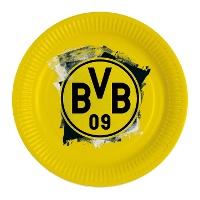 Assiettes du BVB Dortmund de 23 cm - 8 unités