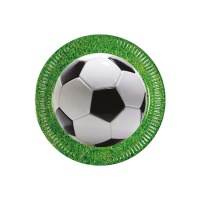 Assiettes de football avec ballon 23 cm - 8 pcs.