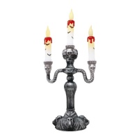 Bougeoir Halloween avec 3 bougies et lampe de 40 cm