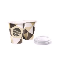 Gobelets en carton de 250 ml avec couvercle - 25 pcs.