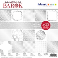 Kit papier scrapbooking Barok effet métallique - Artemio - 30 flles