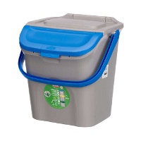 Poubelle empilable bleue Ecoway de 28 L