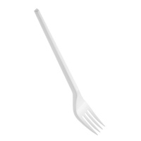 Fourchettes blanches de 18,5 cm - 12 pièces
