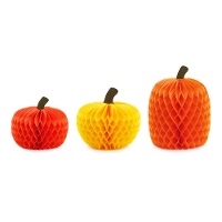 Citrouilles en nid d'abeille - 3 unités