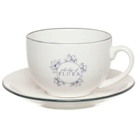 Mug Shades of Flora 450 ml avec soucoupe - DCasa