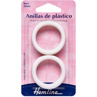 Anneaux en plastique 3.2 cm - Ourlet - 8 pcs.