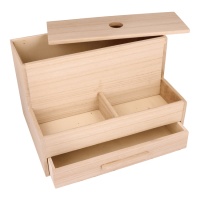 Organisateur en bois avec tiroirs 25 x 18 x 16 cm