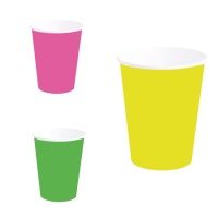 Verres de couleur néon 240 ml - 6 pcs.