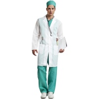 Costume de médecin chirurgien avec casquette pour adulte