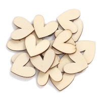 Coeurs en bois 3 cm - 20 pcs.