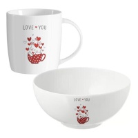 Mug Love Pets 350 ml et bol 450 ml - 2 pcs.