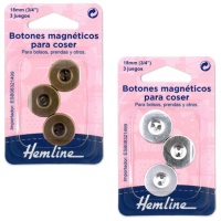 Boutons magnétiques de 1,8 cm pour la couture - Hemline - 3 sets