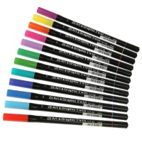 Marqueurs aquarelle double-embout en étui - Zig - 12 pcs.