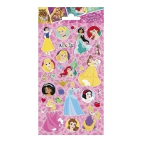 Stickers pailletés Disney Princesse - 1 feuille