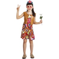 Costume hippie avec imprimé joyeux pour filles