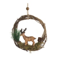 Pendentif décoratif avec figurine de cerf 12,5 cm