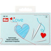 Aiguilles assorties Love avec enfileur - Prym - 29 pcs.