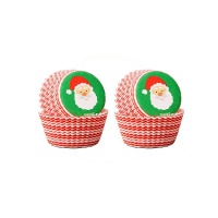 Capsules pour mini cupcake Père Noël - Wilton - 100 pcs.